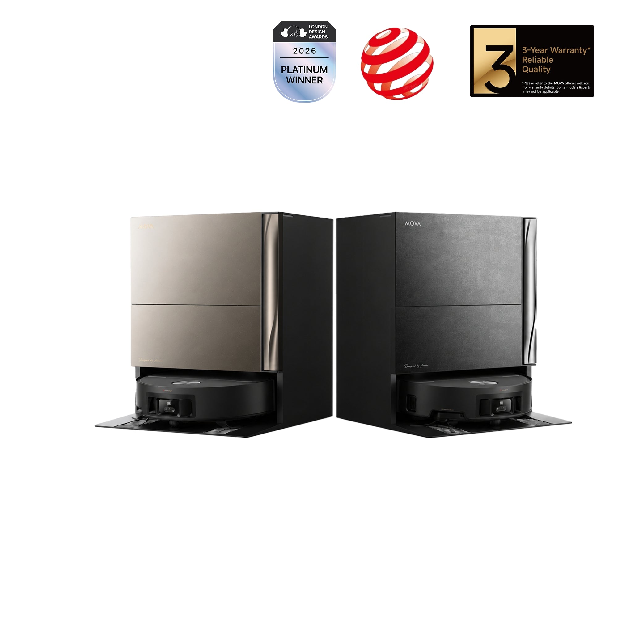 MOVA Z70 Ultra Roller Robot Vacuum - Metallic & Stone Black Edition