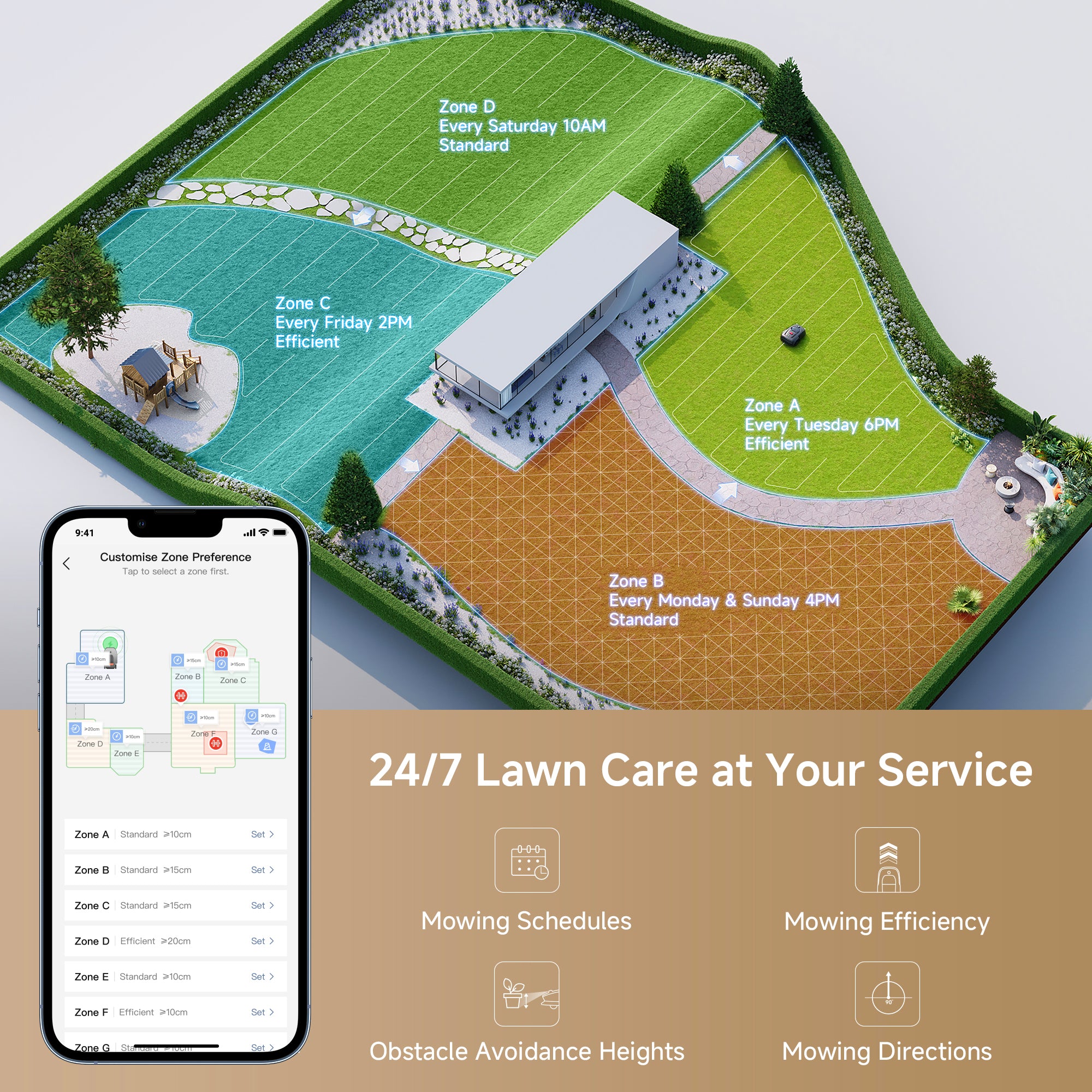 Bundle Garage with MOVA 1000 Robot Lawn Mower