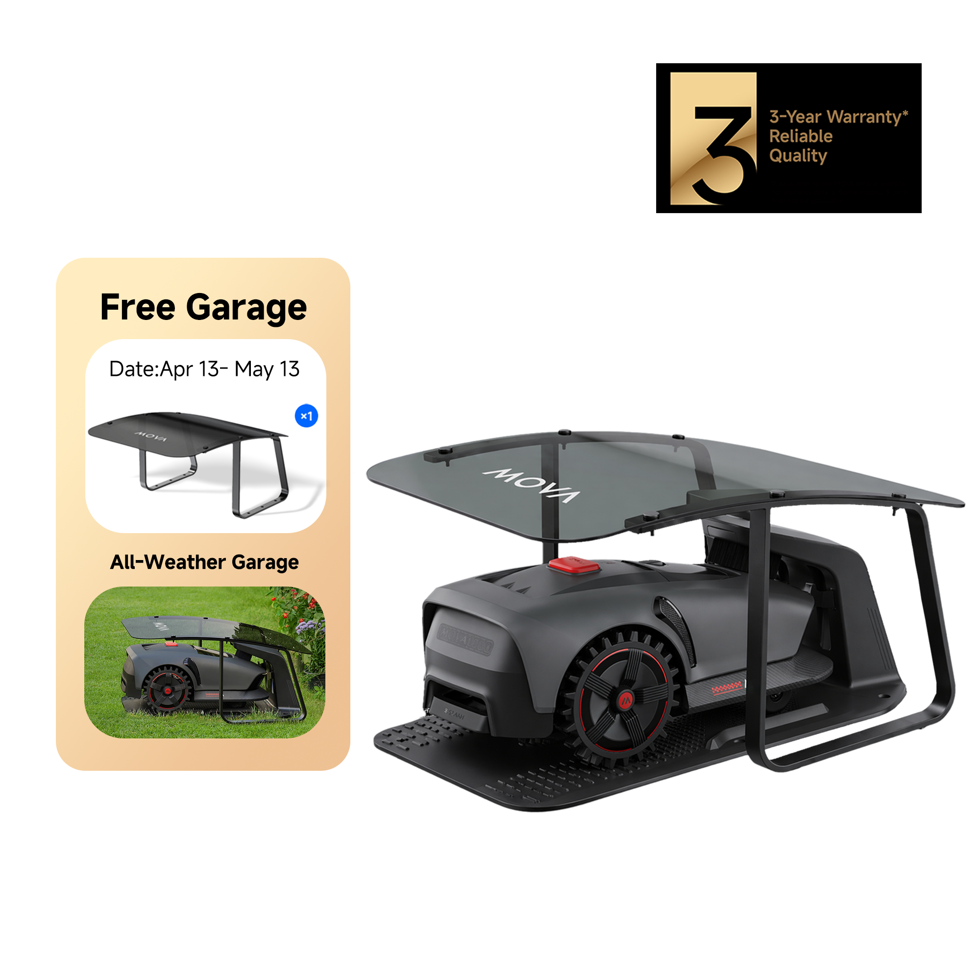 MOVA 1000 Robot Lawn Mower: Free Garage Offer – Ends Soon