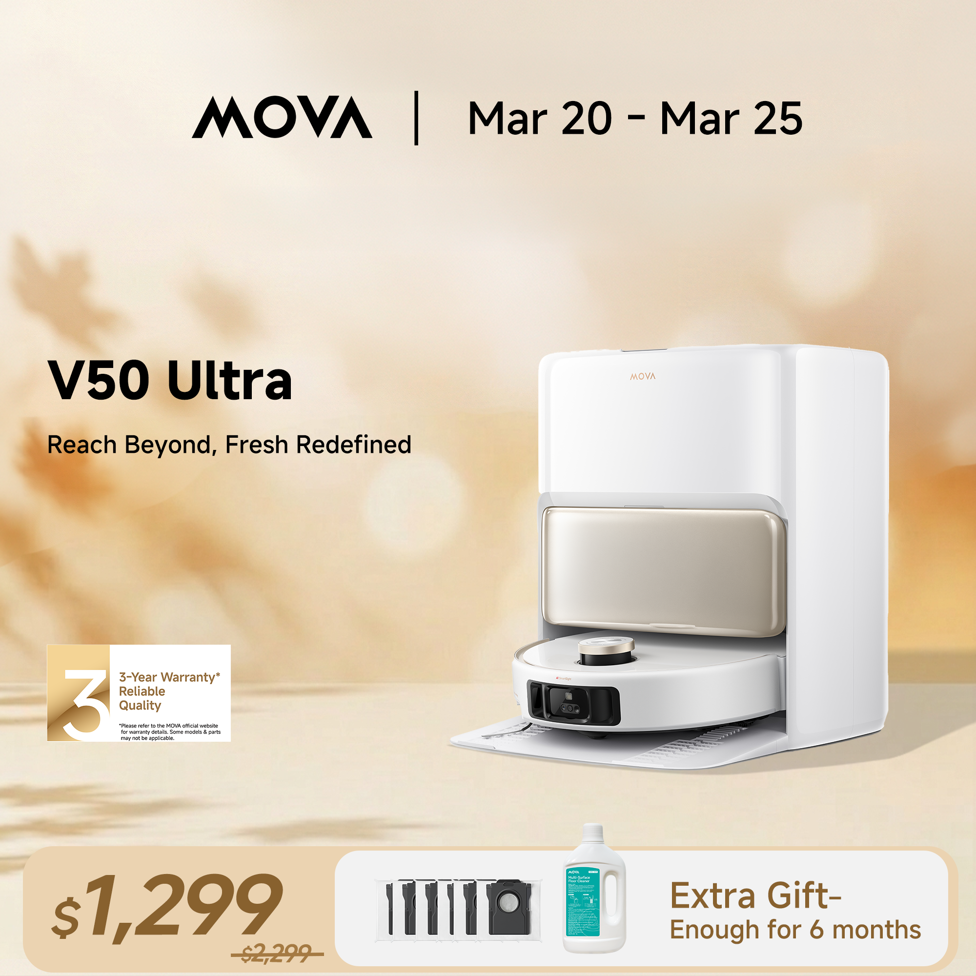 MOVA V50 Ultra Robot Vacuum - March Exclusive – Lowest Price Ever