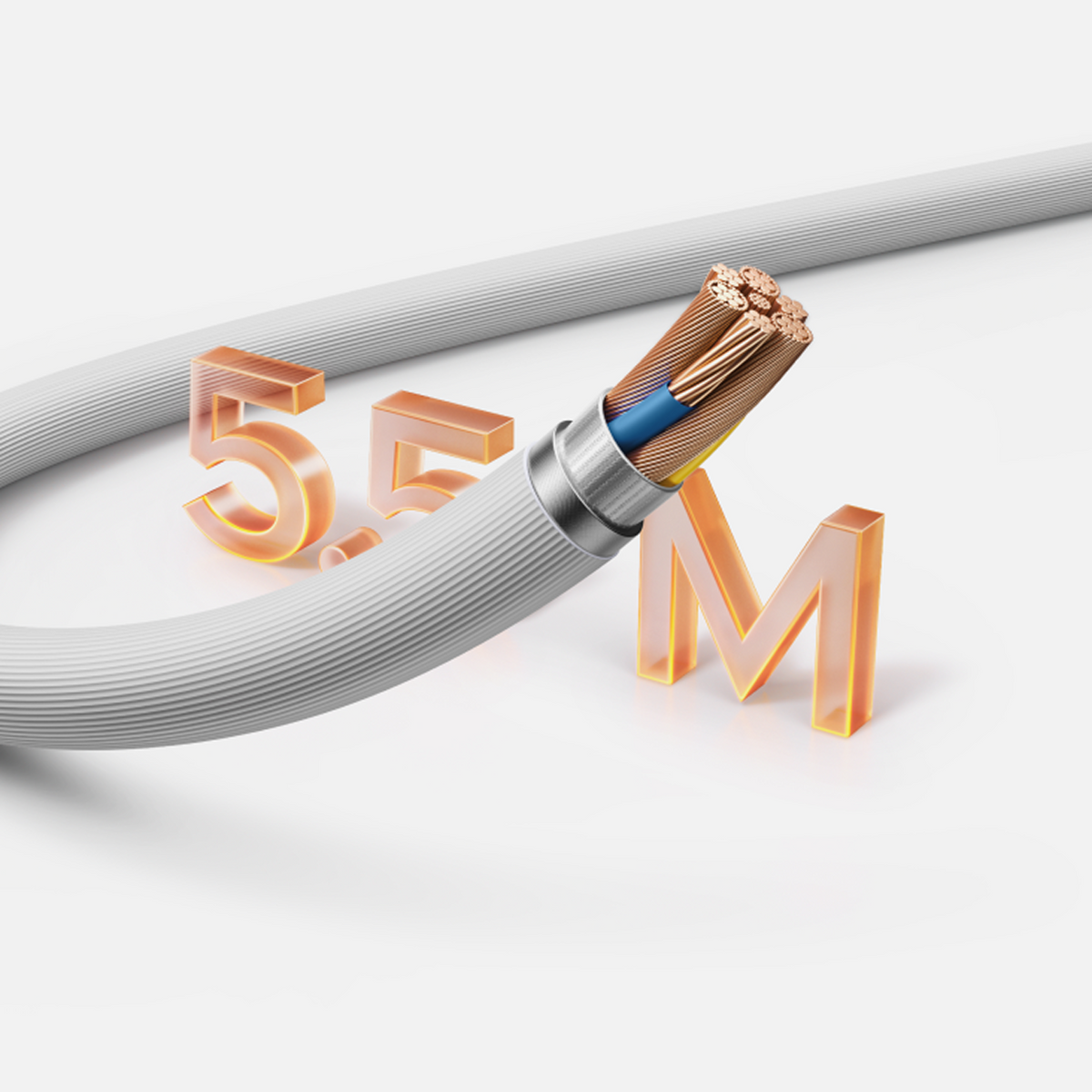 5.5m Ultra-Long Reach
2-in-1 Safety & Charging Cable