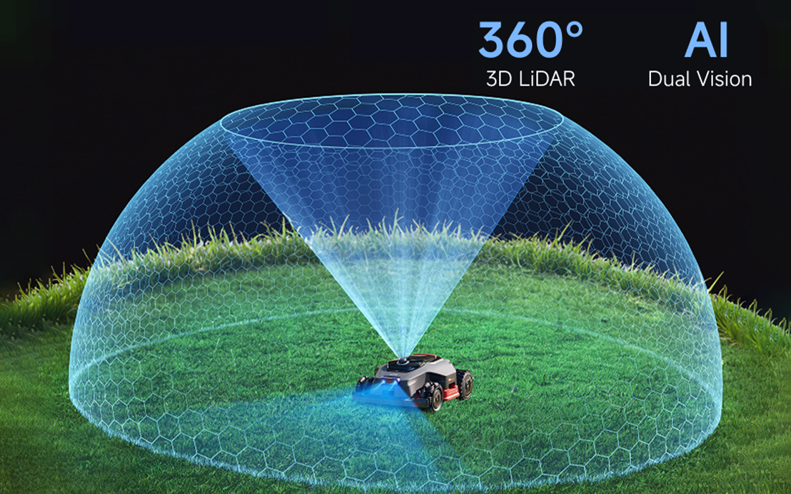 UltraView™ 3.0, RTK-Free Setup
- 360° 3D LiDAR
- AI Dual-Vision