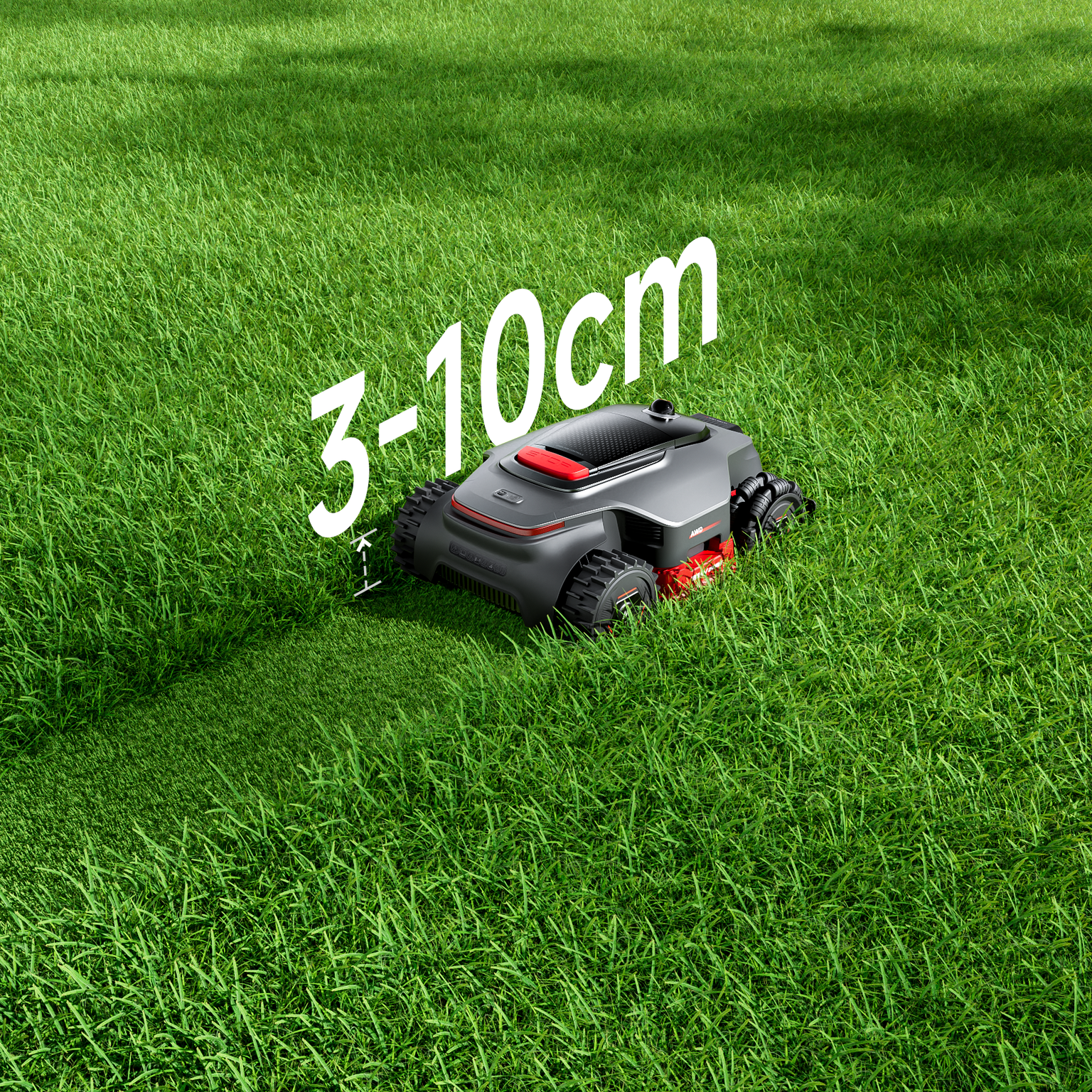 Tap to Trim: 3–10cm Cutting Height