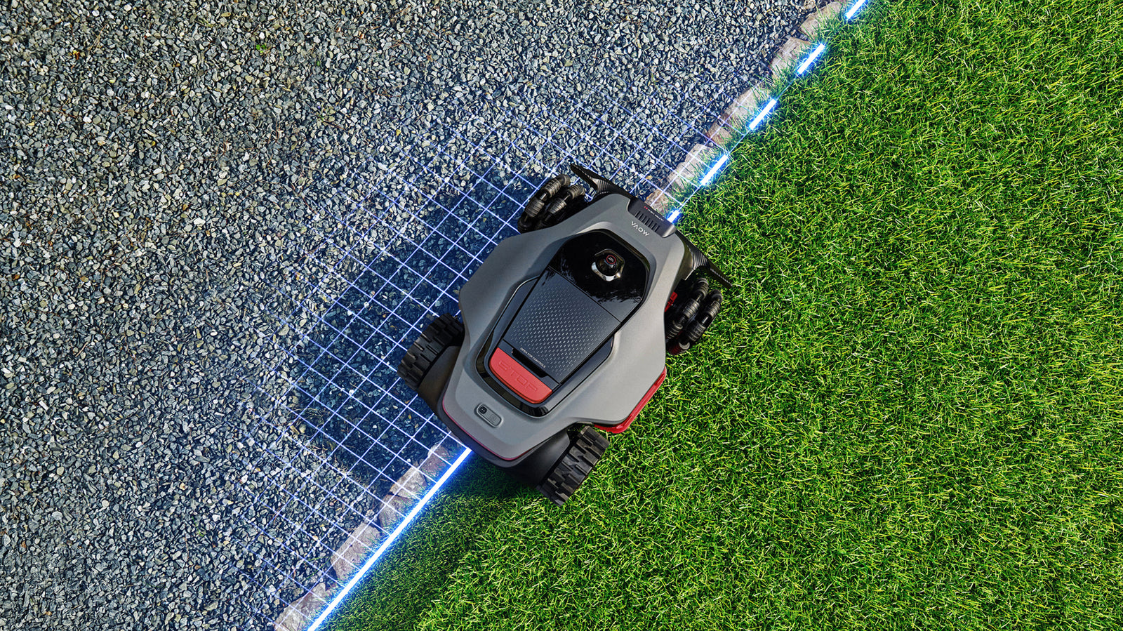 Boundary-Straddling Precision Mowing