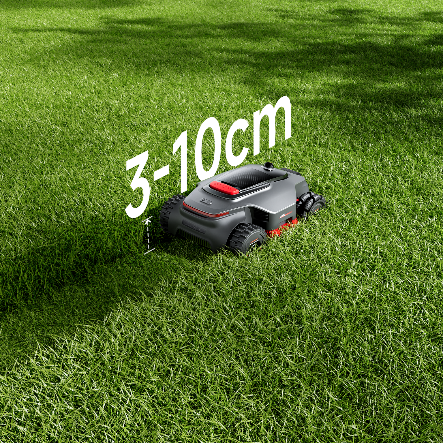 Tap to Trim: 3–10cm Cutting Height