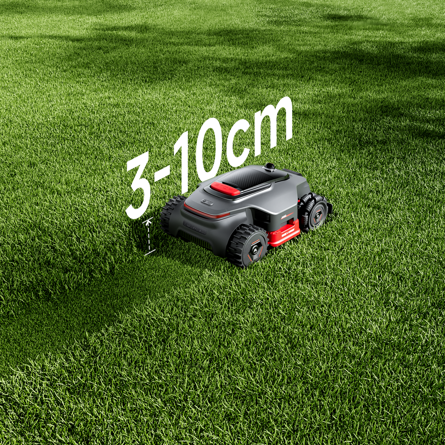 Tap to Trim: 3–10cm Cutting Height