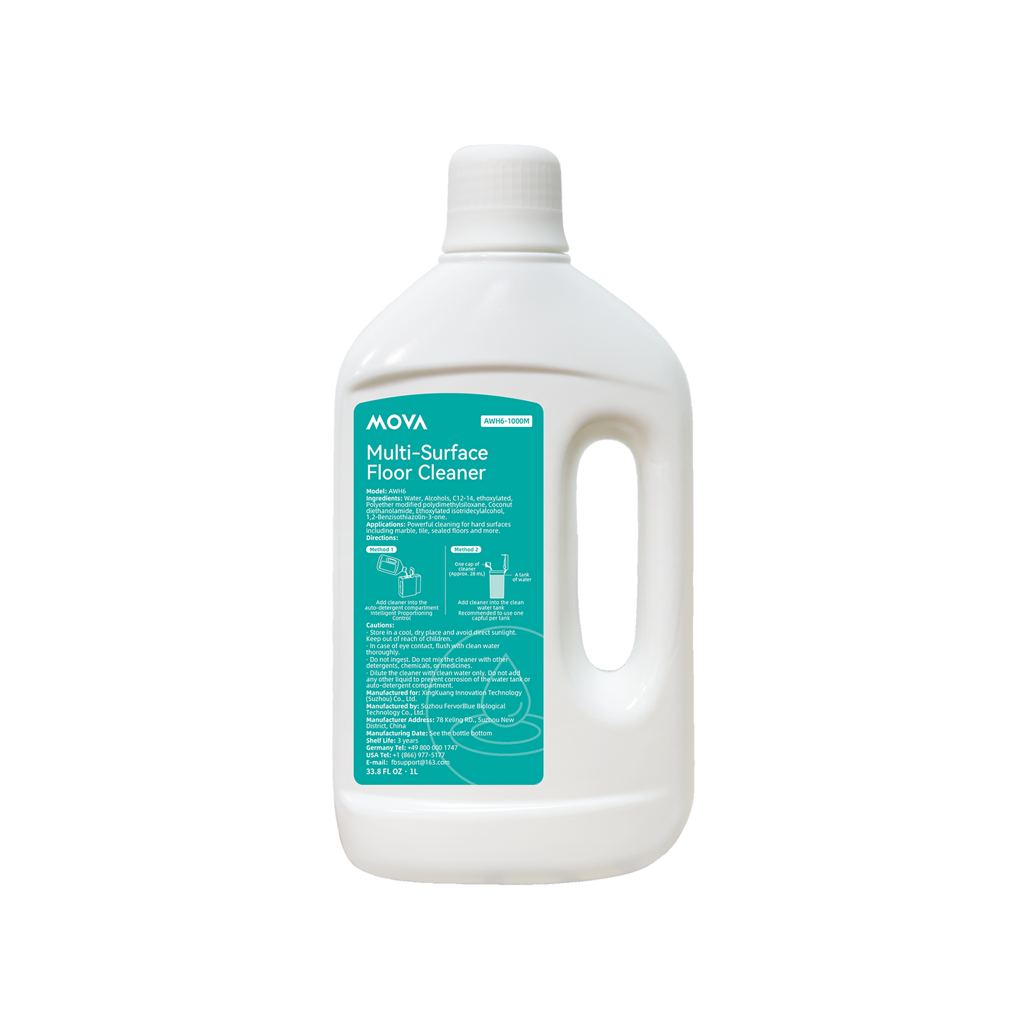 MOVA Multi-Surface Floor Cleaner 1000ml for P50 U/P50 PU/V50 U